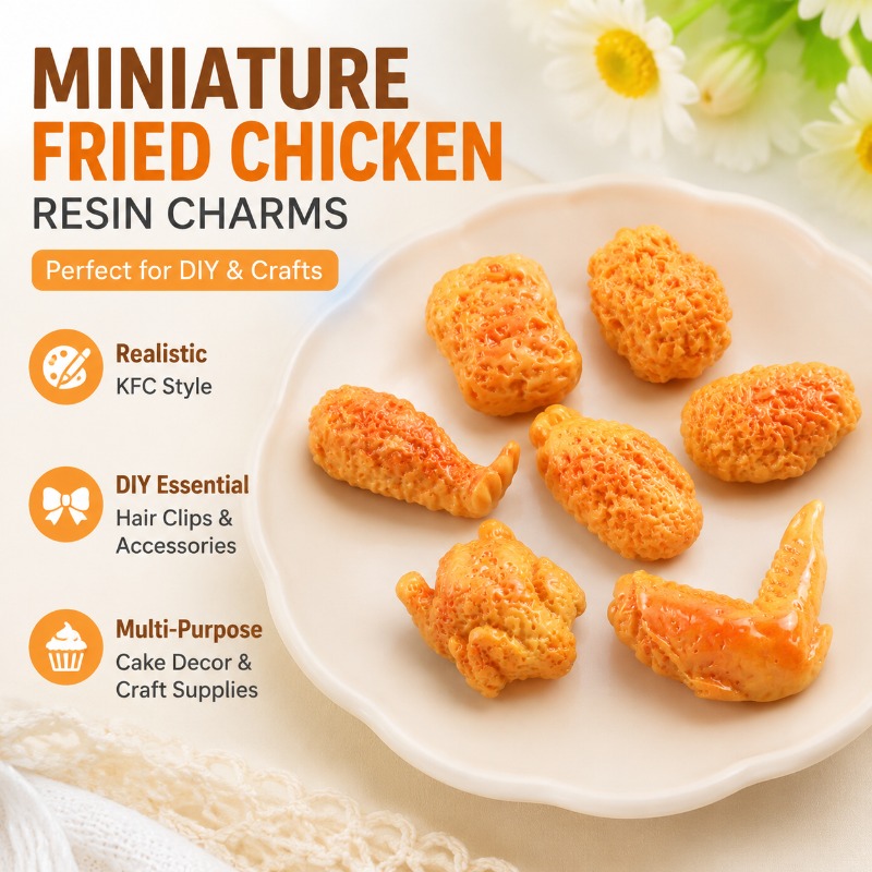 Resin Crafts - Ornamento de Resina de Frango Frito