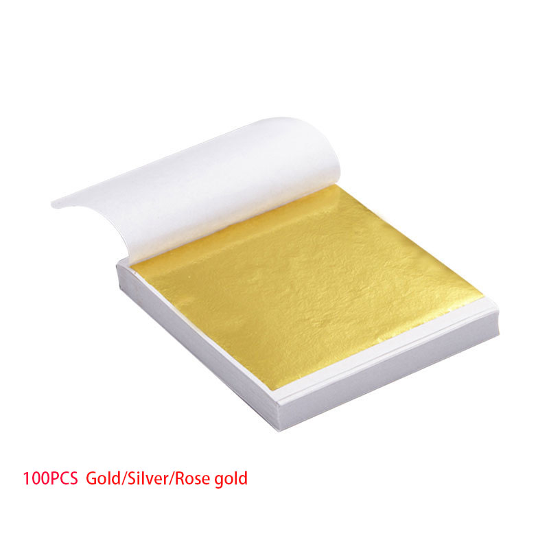 Gold Foil Flakes - 100 pçs arte artesanato design folhas