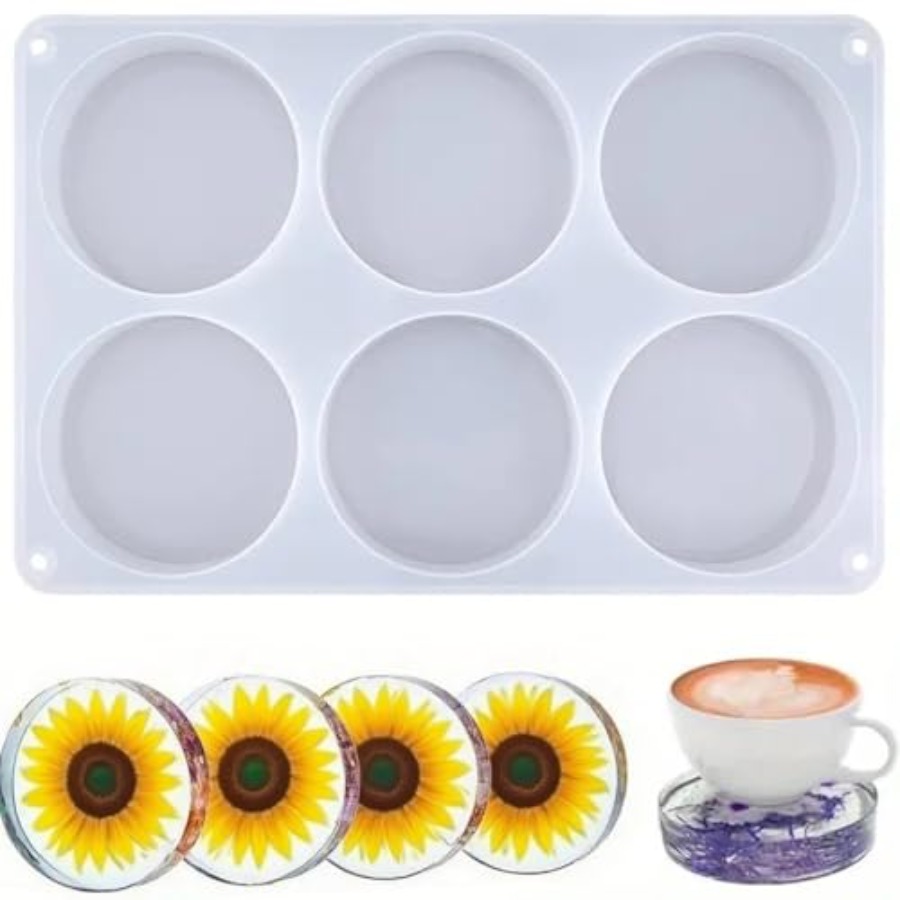 Coaster Mold Round - Moldes de Silicone Redondos Profundos de