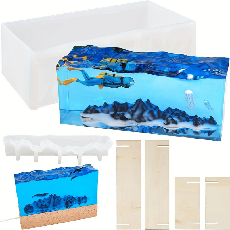 Resin Ocean Wave Mold - 1 conjunto de moldes de resina