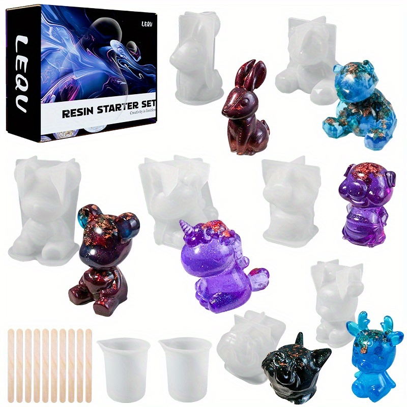 Resin Jewelry Kit - Conjunto de 19 peças de moldes