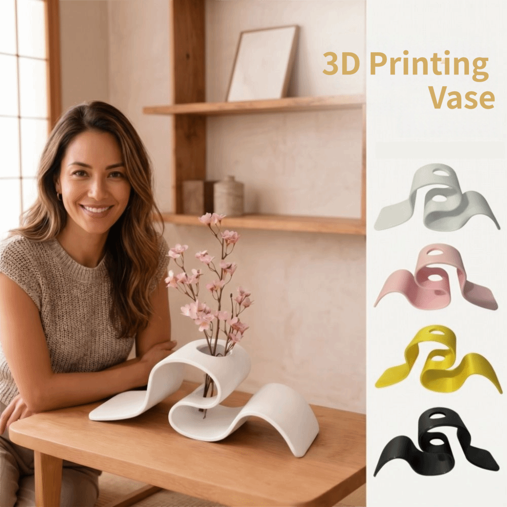 Dried Flower Bulk - Vaso Elegante com Impressão 3D, Estilo