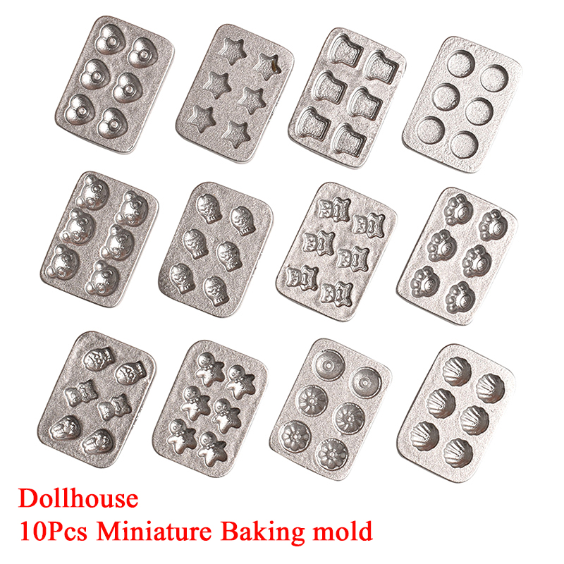 Silicone Mold Tray - 10 pçs casa de boneca em