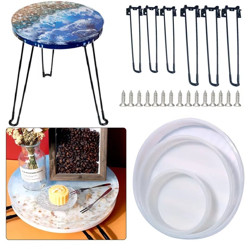 Coaster Mold Round - Grande bandeja redonda molde de resina