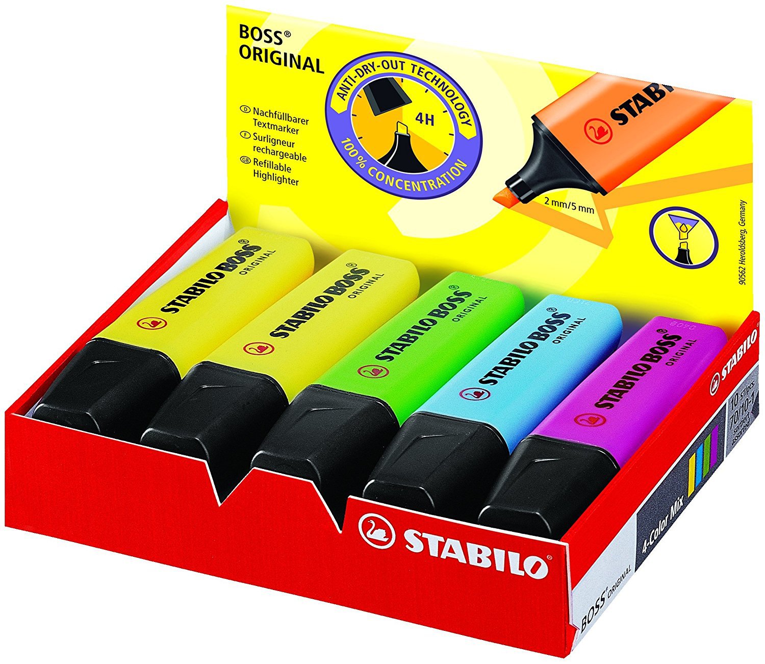 Stabilo Marker Boss - Marcador text-estabilo boss original-10er pack-com dez