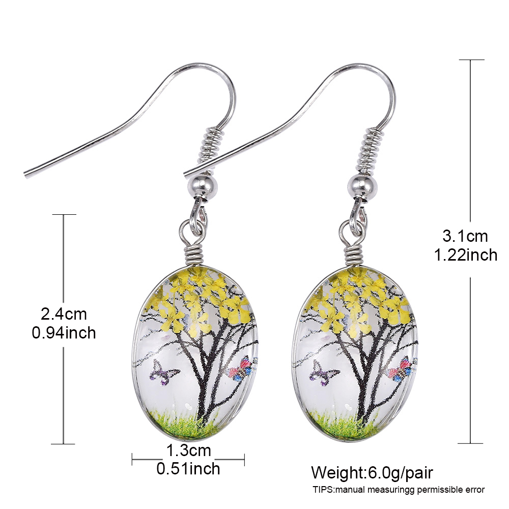 Brinco Dangle de flores secas  - Dried Flower Bulk avaliação e preço