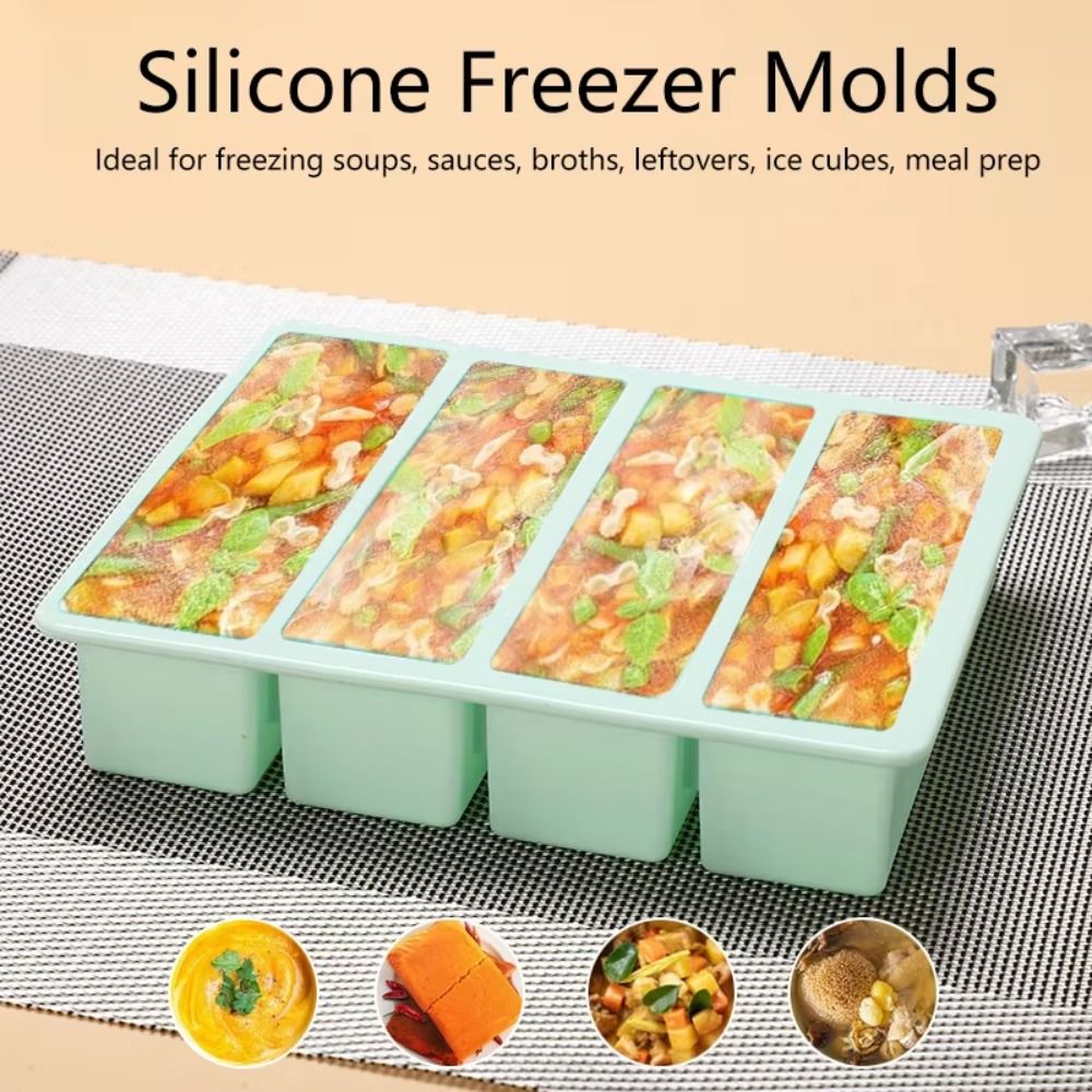 Novo 4 grades de armazenamento - Serving Tray Mold avaliação e preço