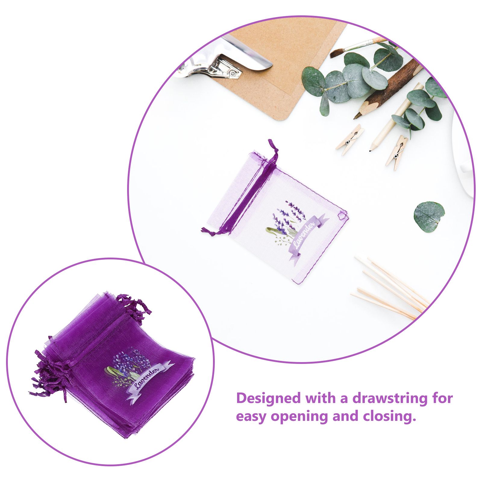 20 pçs vazio lavanda saquetas  - Dried Flower Bulk avaliação e preço