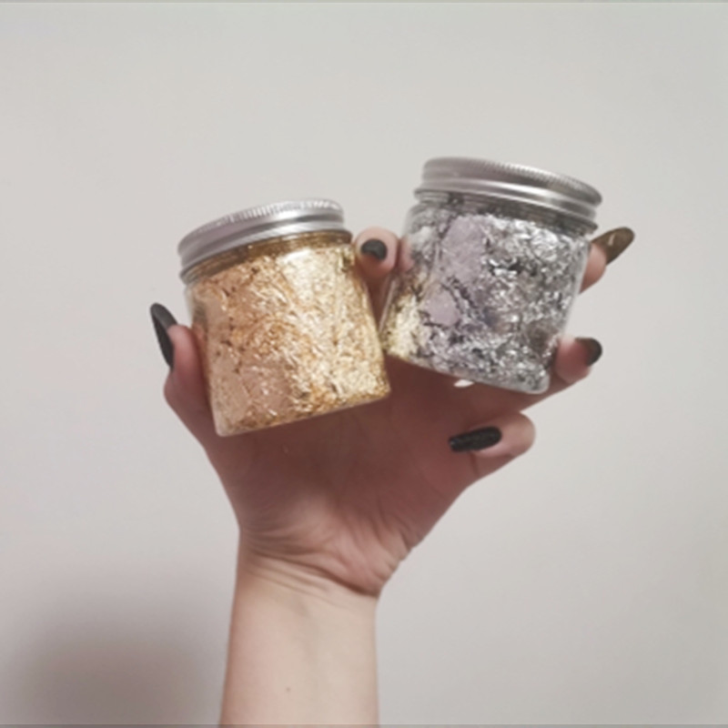 Imitação de ouro rosa e prata  - Gold Foil Flakes avaliação e preço
