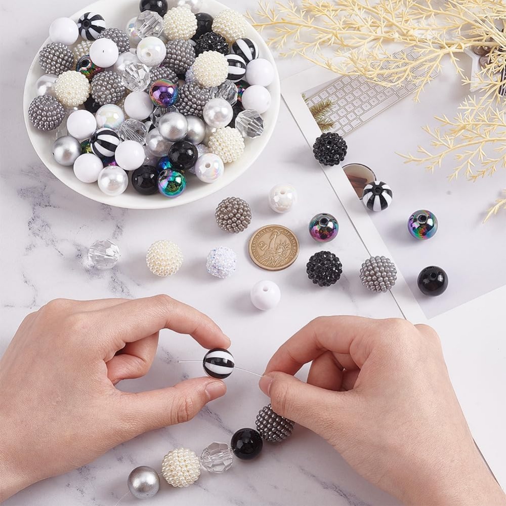 106 peças contas grossas 12 es - Resin Crafts avaliação e preço