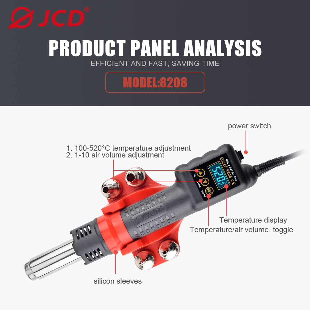 JCD-750W Micro Heat Gun, retra - Heat Gun Small avaliação e preço