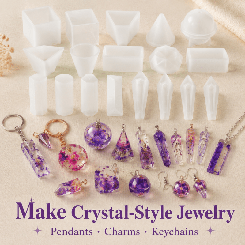 Conjunto de 15 Moldes de Silic - Resin Jewelry Kit avaliação e preço