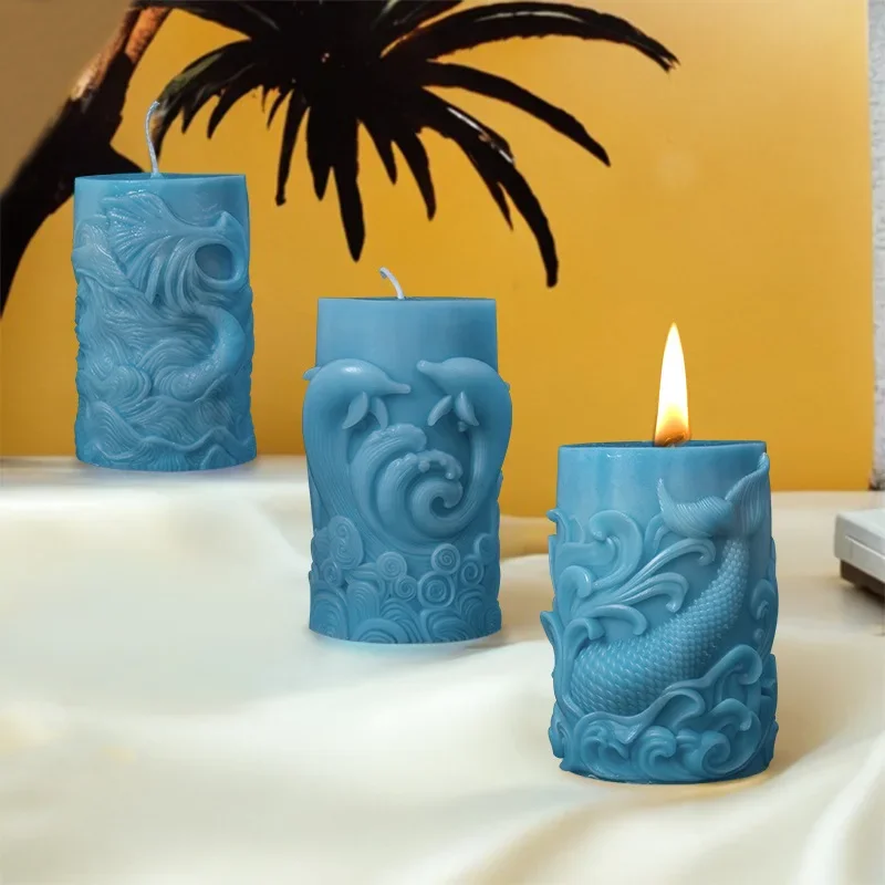 Diy oceano onda espuma vela ci - Resin Ocean Wave Mold avaliação e preço