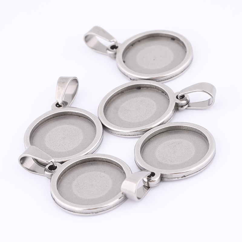 10 pçs 15mm redondo cabochão b - Bezels Set Pendant avaliação e preço