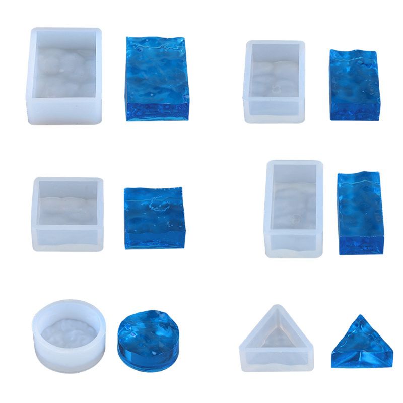 Kit de 4 Moldes de Silicone pa - Resin Ocean Wave Mold avaliação e preço